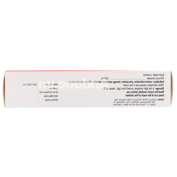 Tarfloz 300mg trị thiếu máu do thiếu sắt (3 vỉ x 10 viên)
