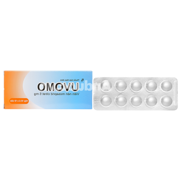Uvomo 5mg trị rối loạn tiêu hóa (10 vỉ x 10 viên)