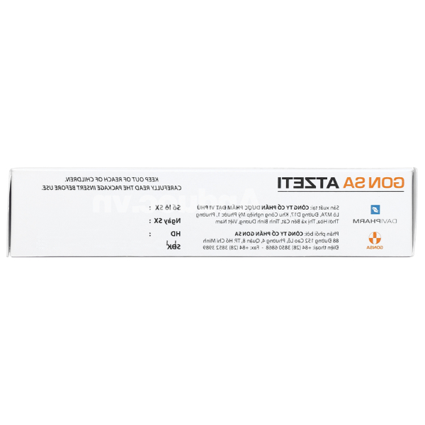 Gon Sa Atzeti 10/10mg trị rối loạn mỡ máu (3 vỉ x 10 viên)