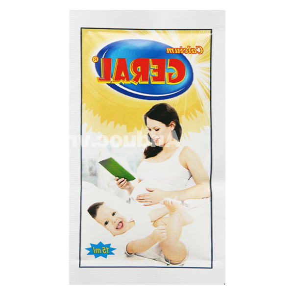 Hỗn dịch uống Calcium Geral trị còi xương, co giật (20 gói x 15ml)