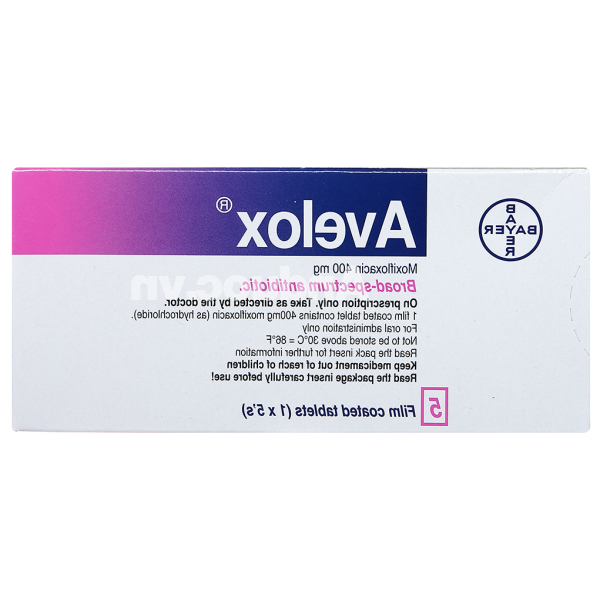 Avelox 400mg trị nhiễm khuẩn (1 vỉ x 5 viên)