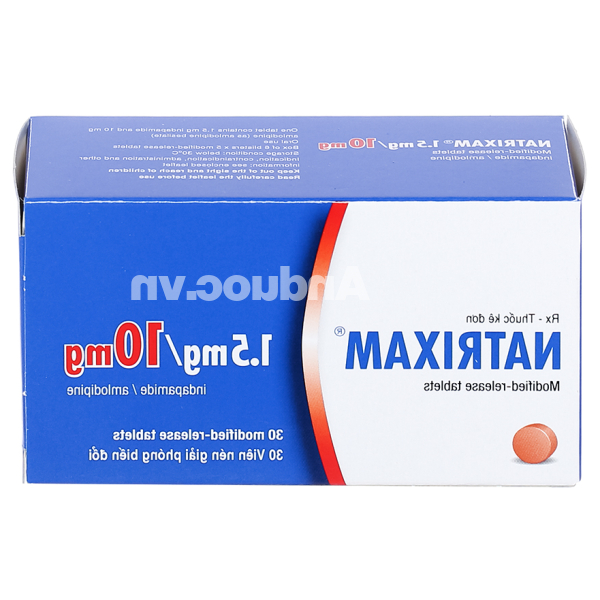 Natrixam 1.5mg/10mg trị tăng huyết áp (6 vỉ x 5 viên)