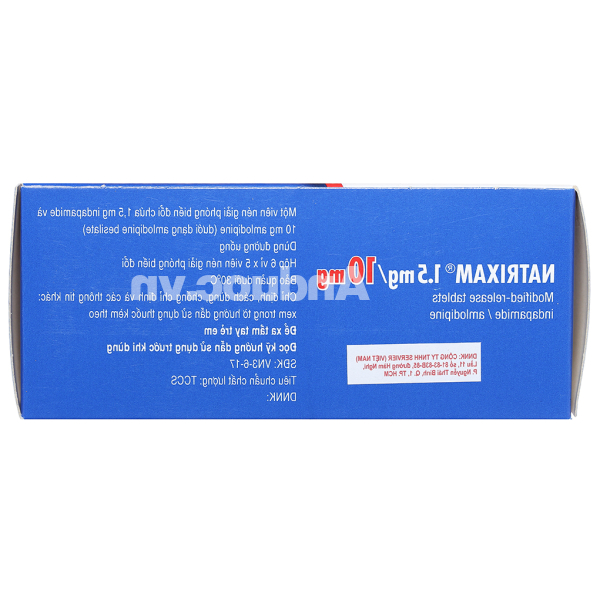 Natrixam 1.5mg/10mg trị tăng huyết áp (6 vỉ x 5 viên)