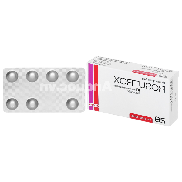 Rosutrox 10mg trị tăng cholesterol trong máu (4 vỉ x 7 viên)