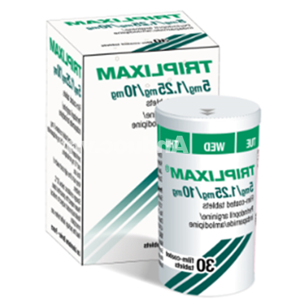 Triplixam 5mg/1.25mg/5mg trị tăng huyết áp hộp 30 viên