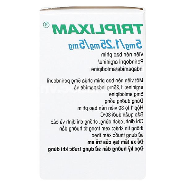 Triplixam 5mg/1.25mg/5mg trị tăng huyết áp hộp 30 viên