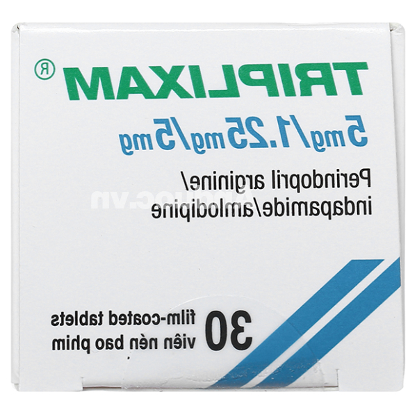 Triplixam 5mg/1.25mg/5mg trị tăng huyết áp hộp 30 viên