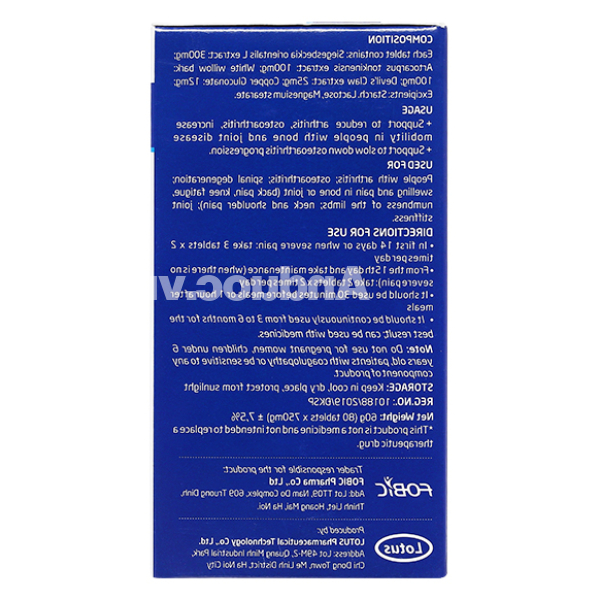 Viên xương khớp Bách Niên Kiện giảm nguy cơ viêm khớp, thoái hóa khớp chai 80 viên