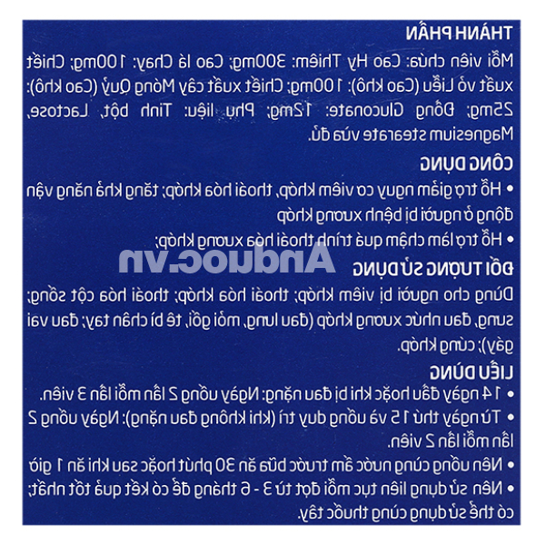 Viên xương khớp Bách Niên Kiện giảm nguy cơ viêm khớp, thoái hóa khớp chai 80 viên