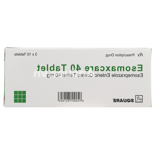 Esomaxcare 40 Tablet trị trào ngược dạ dày, thực quản (3 vỉ x 10 viên)