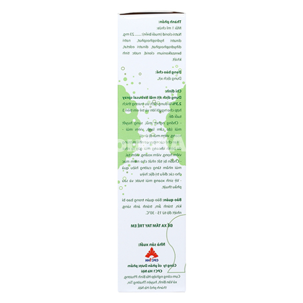 Xịt mũi Nebusal Spray 2.3% giảm nghẹt mũi chai 50ml