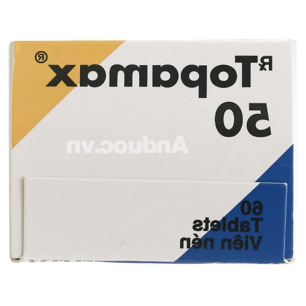 Topamax 50 trị động kinh, dự phòng đau nửa đầu (6 vỉ x 10 viên)