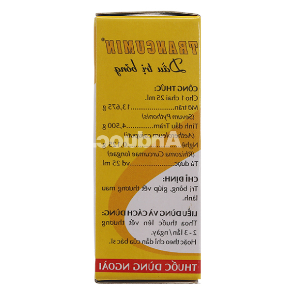 Dầu bôi Trancumin trị bỏng, mau lành vết thương chai 25ml