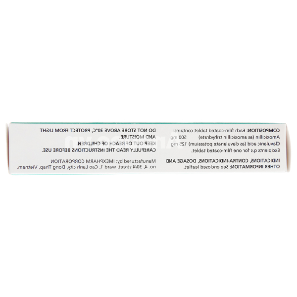 Claminat IMP 625 trị nhiễm khuẩn (2 vỉ x 7 viên)
