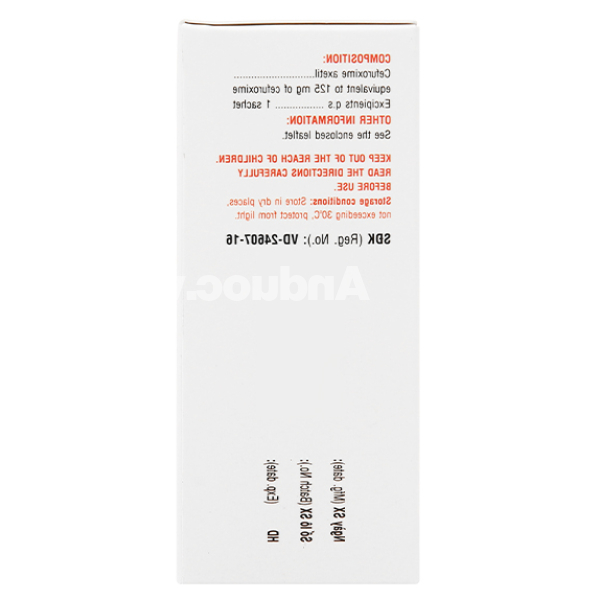 Cốm pha hỗn dịch uống Haginat 125 trị nhiễm khuẩn (24 gói x 3.5g)