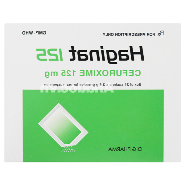 Cốm pha hỗn dịch uống Haginat 125 trị nhiễm khuẩn (24 gói x 3.5g)