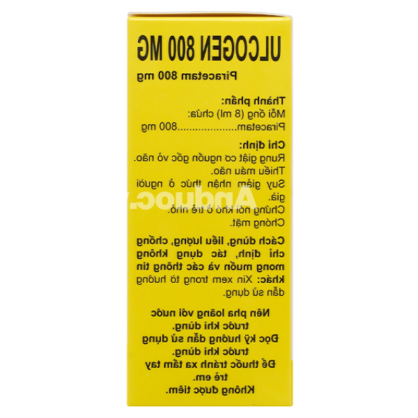 Dung dịch uống Ulcogen 800mg trị rung giật cơ nguồn gốc vỏ não (20 ống x 8ml)