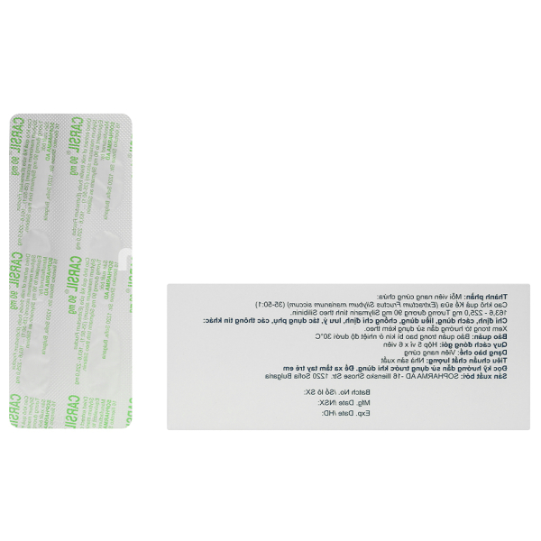 Carsil 90mg hỗ trợ trị viêm gan, xơ gan, gan nhiễm mỡ (5 vỉ x 6 viên)