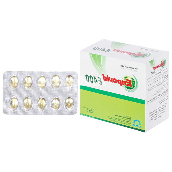 Enpovid E400 bổ sung vitamin E, ngừa lão hóa (10 vỉ x 10 viên)