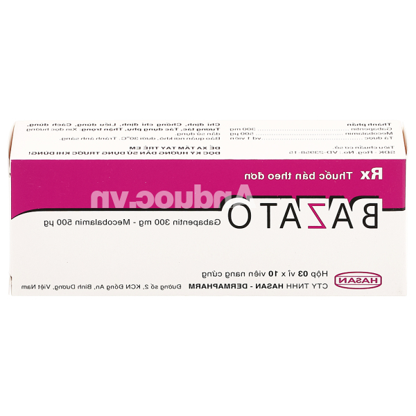 Bazato trị các triệu chứng đau thần kinh (3 vỉ x 10 viên)