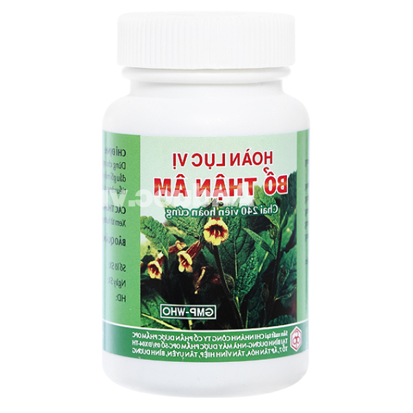 Hoàn Lục Vị Bổ Thận Âm giảm mỏi gối, mồ hôi trộm chai 240 viên