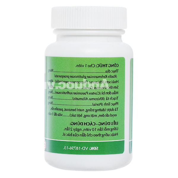 Hoàn Lục Vị Bổ Thận Âm giảm mỏi gối, mồ hôi trộm chai 240 viên