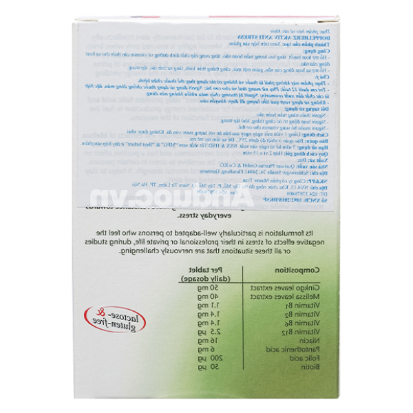 Doppelherz Aktiv Anti Stress bổ não, giảm căng thẳng hộp 30 viên