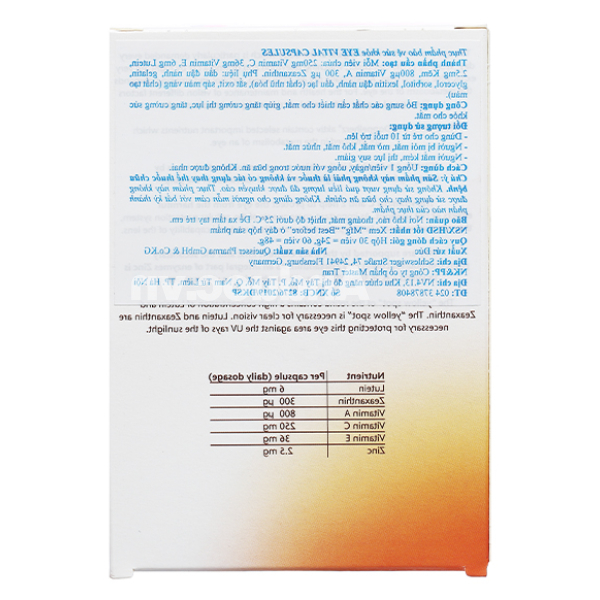 Doppelherz Aktiv Eye Vital tăng cường thị lực hộp 30 viên