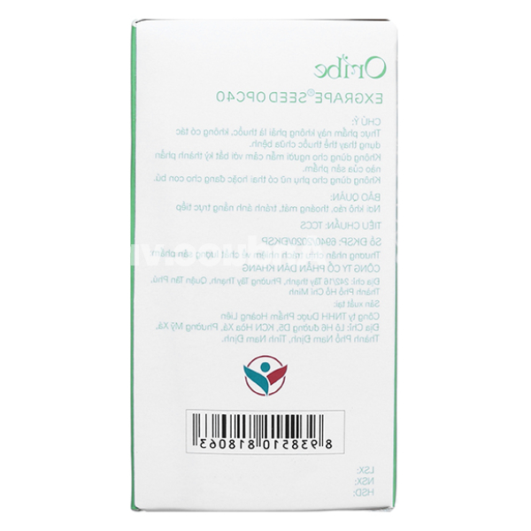 Oribe Exgrape Seed OPC40 hạn chế lão hóa, giảm nám hộp 30 viên