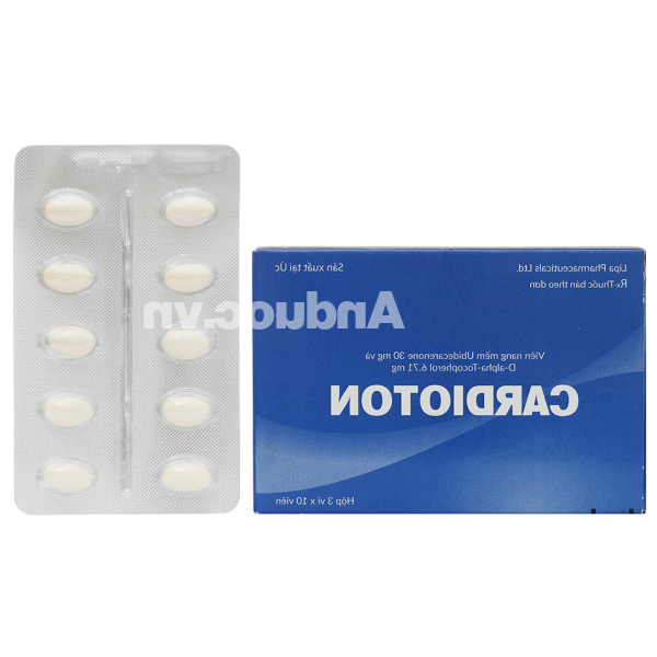Cardioton trị thiểu năng tuần hoàn, thiếu máu ở tim (3 vỉ x 10 viên)