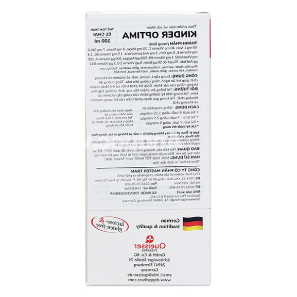 Siro Doppelherz Aktiv Kinder Optima bổ sung L-Lysine cho bé chai 100ml