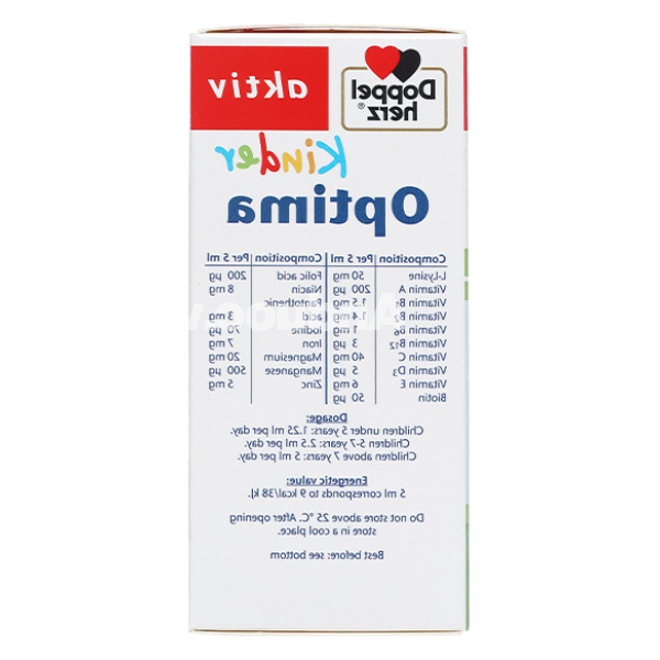 Siro Doppelherz Aktiv Kinder Optima bổ sung L-Lysine cho bé chai 100ml