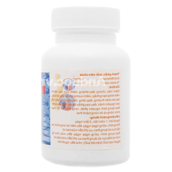 Mesotab 500mg giảm đau, kháng viêm xương khớp lọ 100 viên