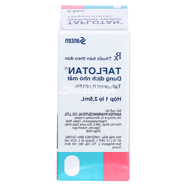 Dung dịch nhỏ mắt Taflotan 0.0015% trị tăng nhãn áp lọ 2.5ml
