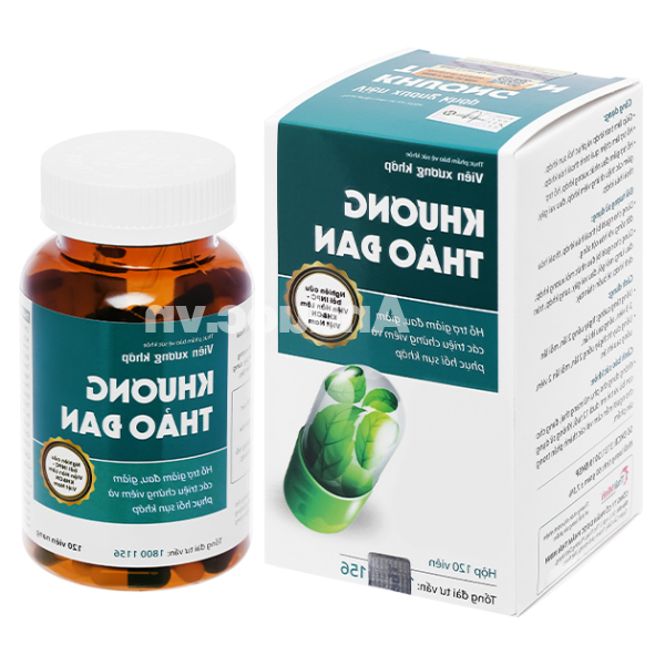 Khương Thảo Đan giảm triệu chứng viêm, phục hồi sụn khớp hộp 120 viên