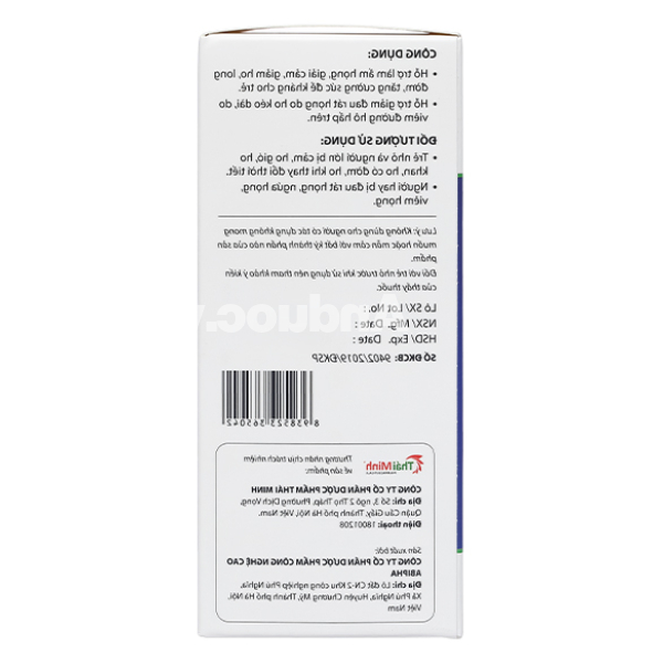 Siro Heviho hỗ trợ giảm ho, long đờm chai 100ml