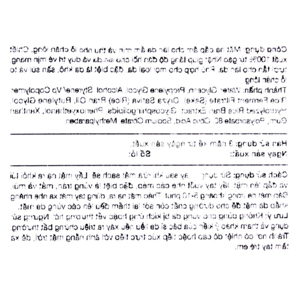 Mặt nạ cám gạo Keana Rice giúp làn da trắng sáng gói 10 miếng