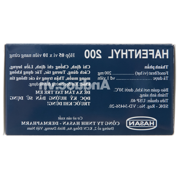 Hafenthyl 200 trị tăng triglycerid máu (5 vỉ x 10 viên)