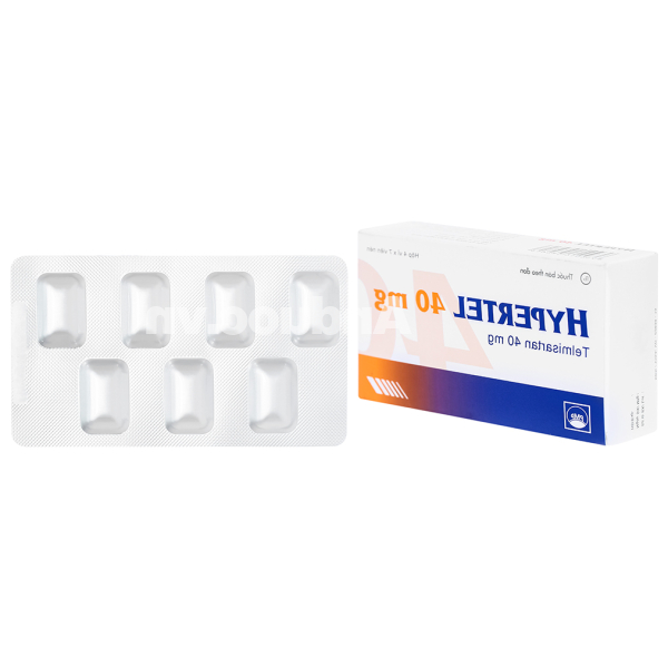 Hypertel 40mg trị tăng huyết áp vô căn (4 vỉ x 7 viên)