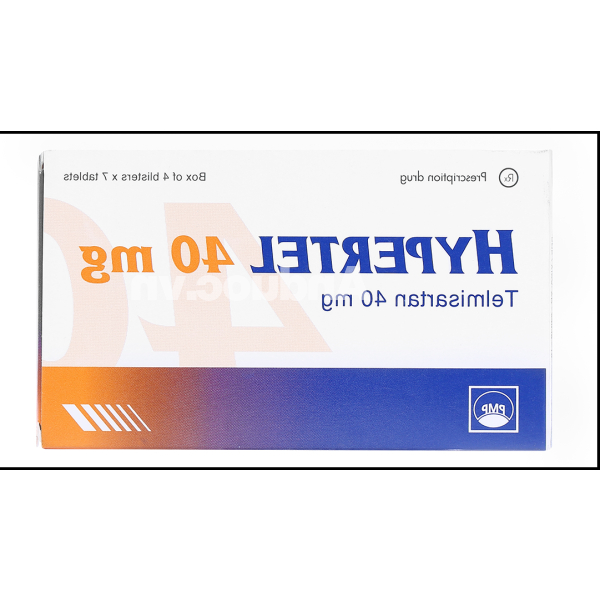 Hypertel 40mg trị tăng huyết áp vô căn (4 vỉ x 7 viên)