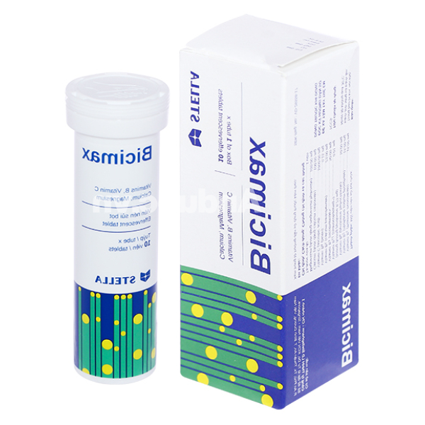 Bicimax bổ sung vitamin nhóm B, vitamin C, canxi và magie tuýp 10 viên