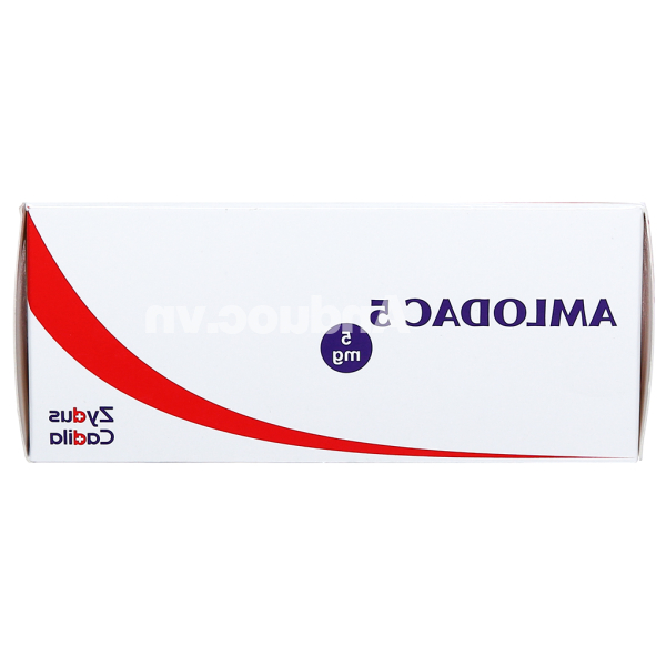 Amlodac 5 trị tăng huyết áp, đau thắt ngực (10 vỉ x 10 viên)