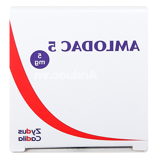 Amlodac 5 trị tăng huyết áp, đau thắt ngực (10 vỉ x 10 viên)