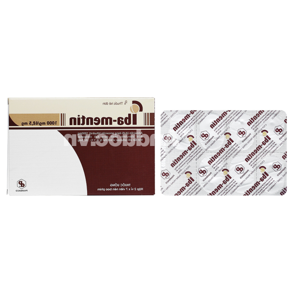 Iba-mentin 1000mg/62.5mg trị nhiễm khuẩn (2 vỉ x 7 viên)