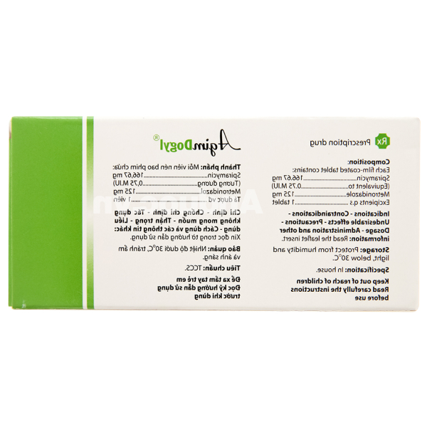 AgimDogyl trị nhiễm khuẩn răng miệng cấp tính, mạn tính hoặc tái phát (2 vỉ x 10 viên)