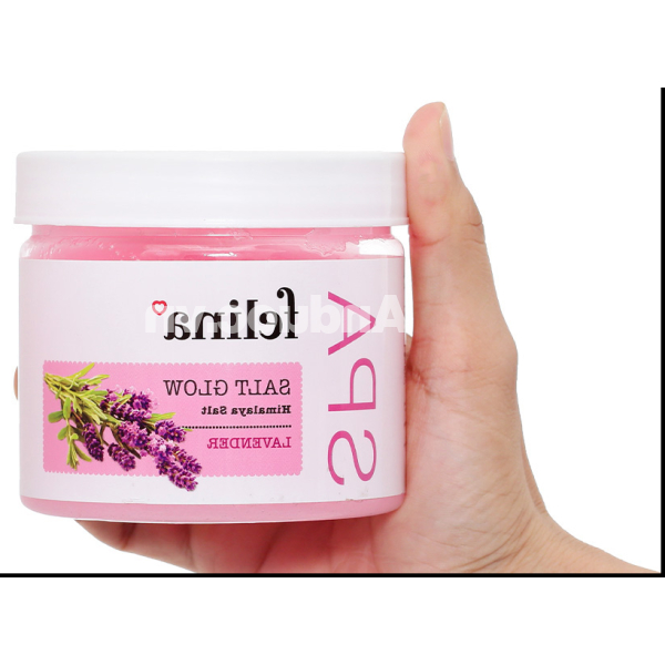 Muối tắm Felina dầu hoa oải hương làm sạch, tẩy tế bào chết hũ 500g