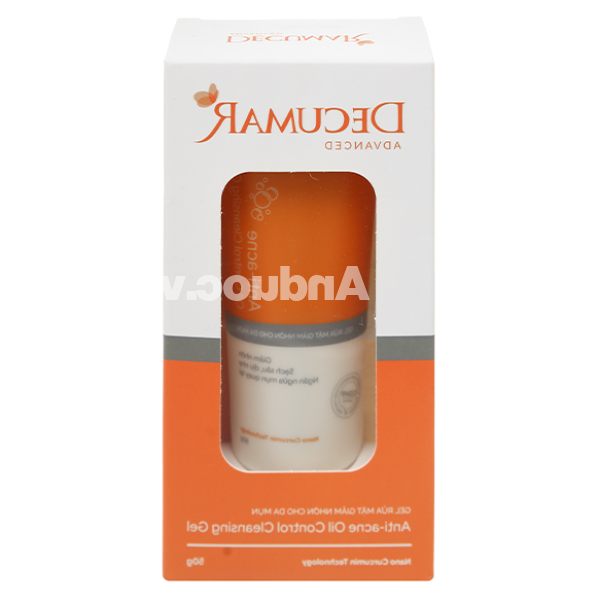 Gel rửa mặt Decumar Anti-acne Oil Control giảm nhờn cho da mụn tuýp 50g