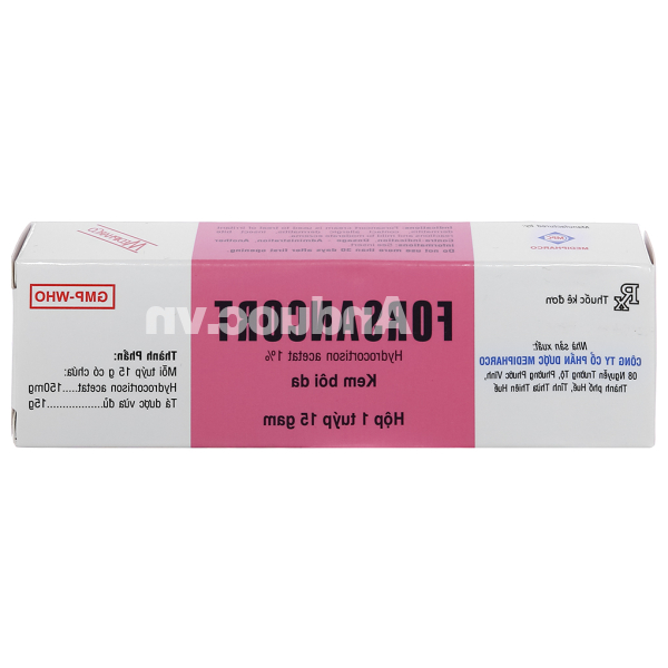 Kem bôi Forsancort trị các bệnh viêm da tiếp xúc tuýp 15g