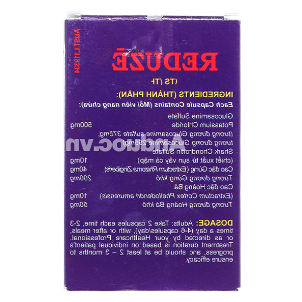 Reduze giảm triệu chứng bị viêm khớp gối nhẹ và trung bình (5 vỉ x 12 viên)