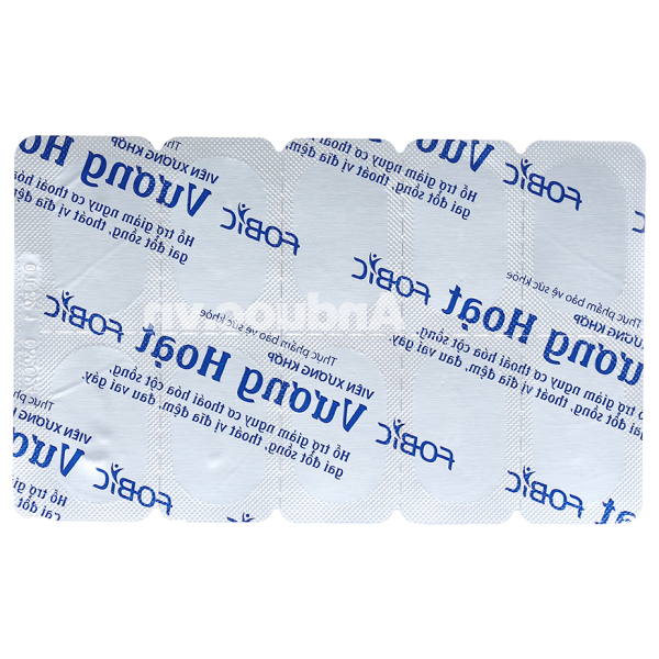 Viên xương khớp Vương Hoạt giảm nguy cơ thoái hóa cột sống, đau vai gáy hộp 20 viên